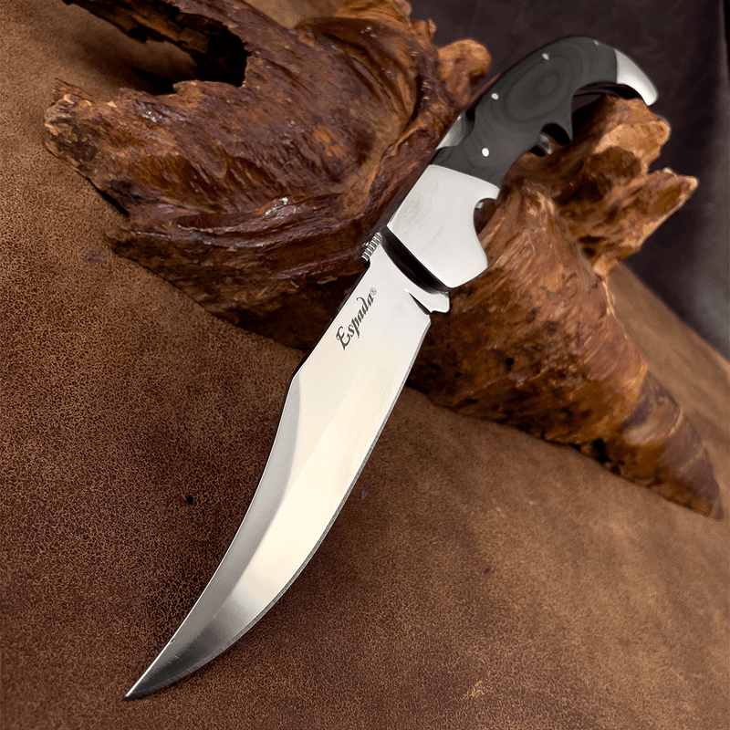 Facão Canivete - Cabo Preto Madeirado - 12 Polegadas - Forja Bruta