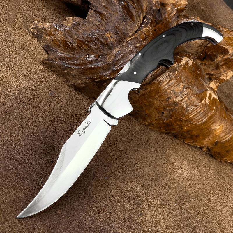 Facão Canivete - Cabo Preto Madeirado - 12 Polegadas - Forja Bruta