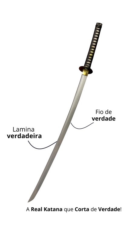 Katana Samurai Decorativa - Cabo Tsuka Tradicional - 27 Polegadas