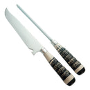 Kit Churrasco, Faca e Chaira Rabo De Tatu - Forja Bruta