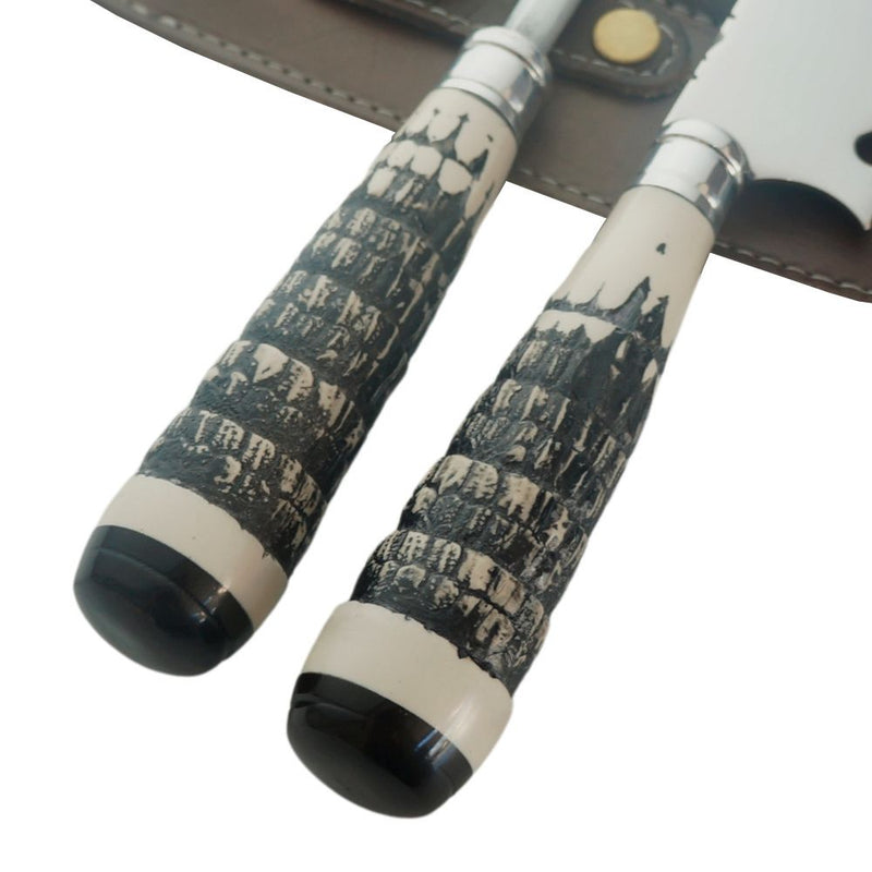 Kit Churrasco, Faca e Chaira Rabo De Tatu - Forja Bruta