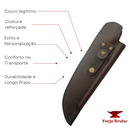 Kit Churrasco, Faca e Chaira Rabo De Tatu - Forja Bruta