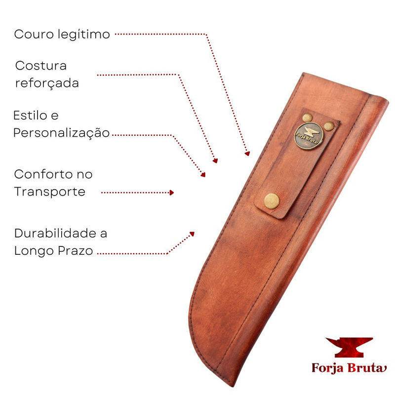 Kit Churrasco Faca e Chaira - Vários cabos - Forja Bruta