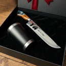 Kit Churrasco Premium – Faca 10" Vazado + Copo Térmico - Forja Bruta