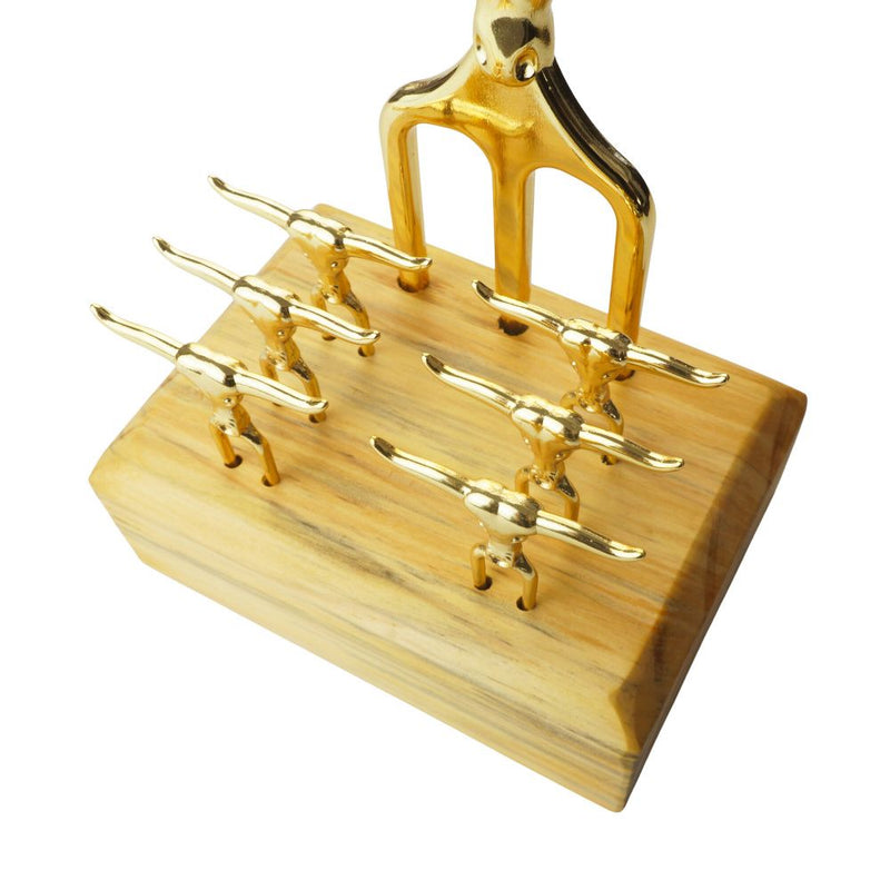 Kit Petisco Elegance - Garfo Tridente e Garfinho - Forja Bruta