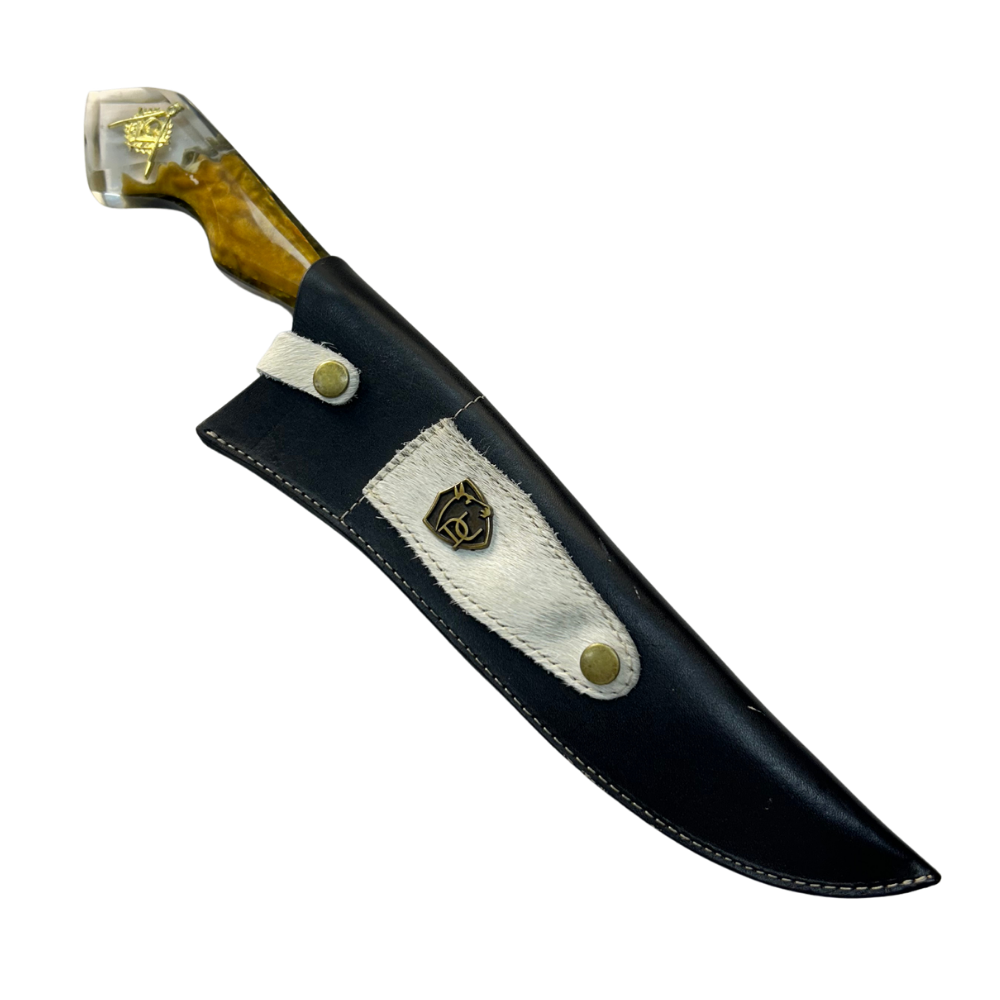 Faca Maçonaria 10" - Gravação a Laser na Lâmina | Doma Crioula Cutelaria Artesanal