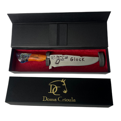 Picanheira Glock 8 Polegadas - Cabo Personalizado | Doma Crioula Cutelaria Artesanal