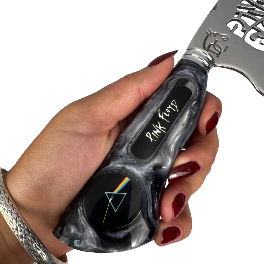 Kit Pink Floyd - Faca 8" + Copo Térmico - Gravação a Laser 360° | Doma Crioula Cutelaria Artesanal