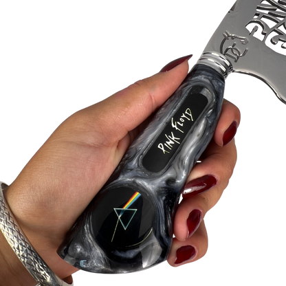 Kit Pink Floyd - Faca 8" + Copo Térmico - Gravação a Laser 360° | Doma Crioula Cutelaria Artesanal