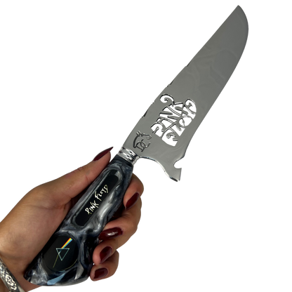 Kit Pink Floyd - Faca 8" + Copo Térmico - Gravação a Laser 360° | Doma Crioula Cutelaria Artesanal