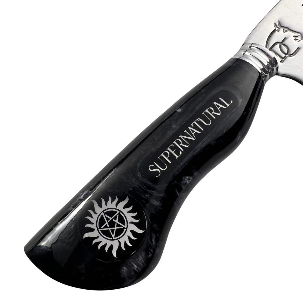 Kit Presente Supernatural - Faca 8" Artesanal + Copo Térmico 475ml | Doma Crioula Cutelaria Artesanal