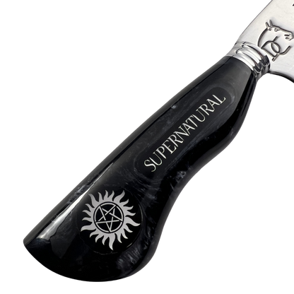 Kit Presente Supernatural - Faca 8" Artesanal + Copo Térmico 475ml | Doma Crioula Cutelaria Artesanal